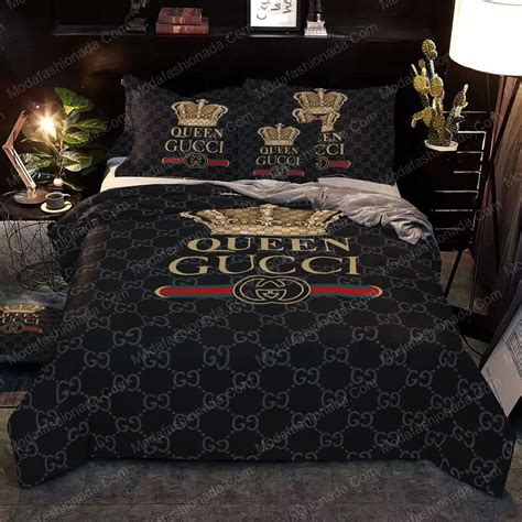 gucci comforter queen set|Gucci comforter set king.